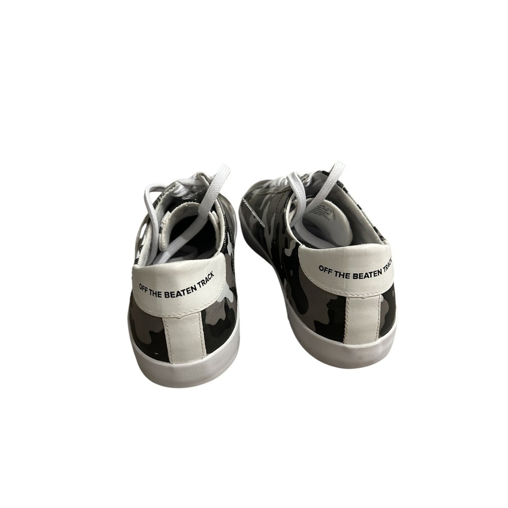 OTBT Court Casual Sneakers Womens 6.0M Grey Camo NWT Leather Low Top Lace Up - Picture 6 of 7